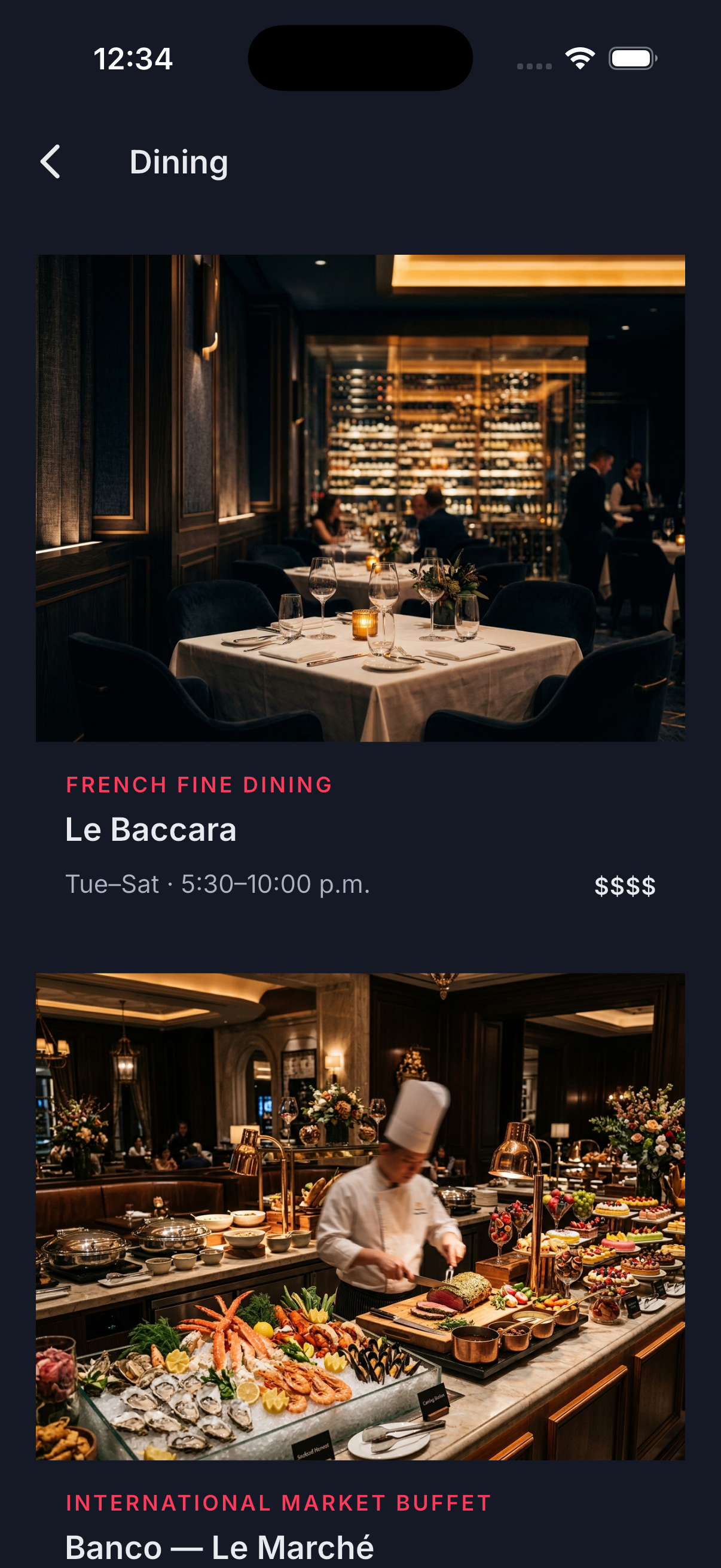 Concierge chat screen